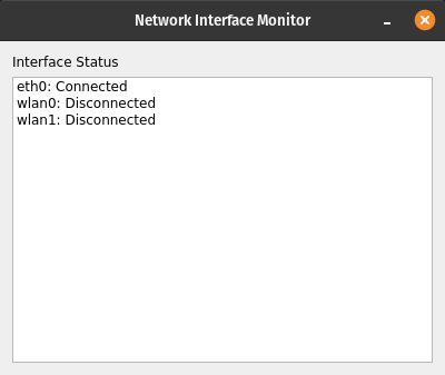 eth0 connected screenshot